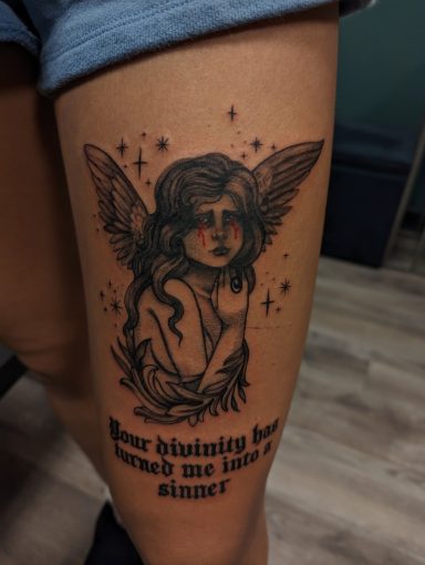 Crying Angel and Lettering
