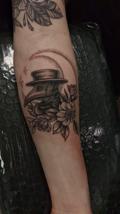 Plague Doctor and Flowers