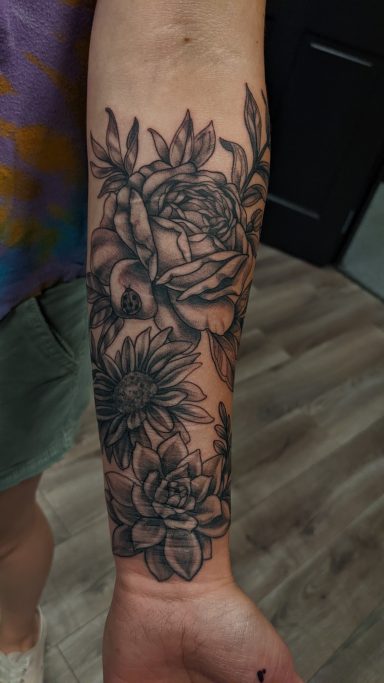 Floral & Succulent Scar Cover Up