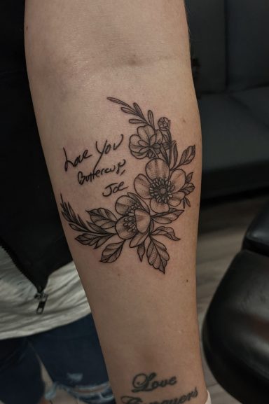 Handwriting and Flowers