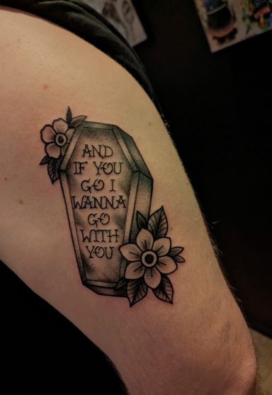 Traditional Coffin Tattoo