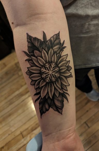 Cover up - Sunflower with Snowflake