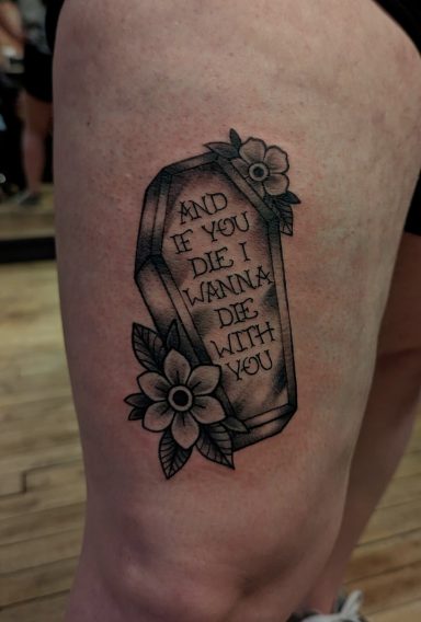 Traditional Coffin Tattoo
